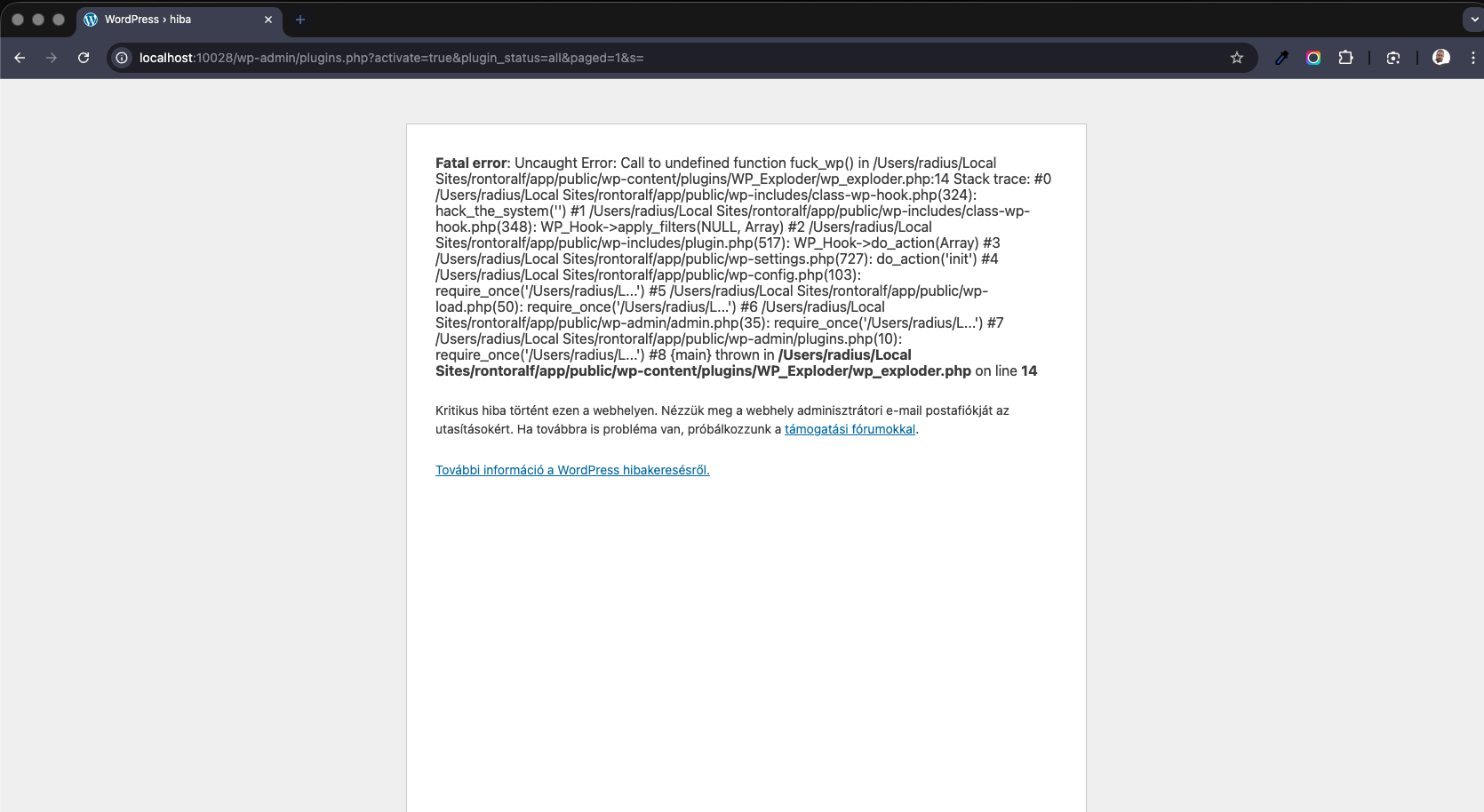 WP Plugin Gyakorlásra galéria kép 1